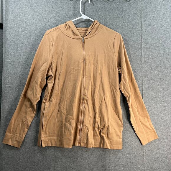 Isaac Mizrahi LIVE! Essentials Pime Catton Zip Up Hoodie Hazel Size Small - Picture 1 of 9